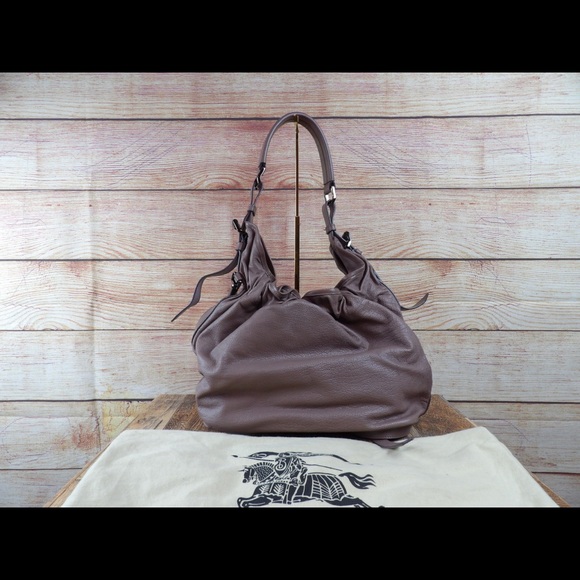 Burberry mauve leather hobo - Picture 2 of 5